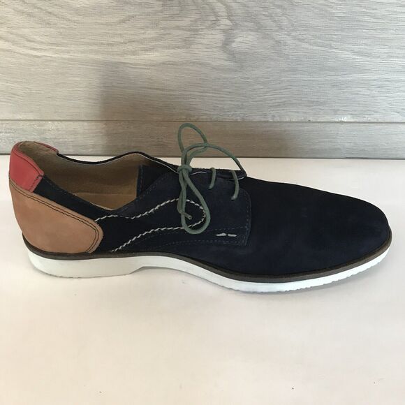 Sotoalto Navy Colorblock Suede Leather Oxford  Lace Up Shoes Men's EU 43 US 10 - Picture 7 of 14